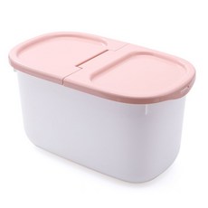 반려동물 다용도 사료보관통, 핑크, 7L, 1개