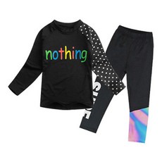 GOING KIDS 童款Nothing字樣圓點防曬泳衣+緊身長泳褲組