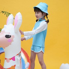 베르소아 아동용 쿨 래쉬가드 상하 + 모자 세트