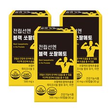 스토리하우스 전립선엔 블랙쏘팔메토 30g, 60정, 3개