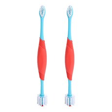 Petconomy 寵物360度雙面刷頭牙刷, 2個, 混色