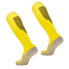 撞色線條加厚足球襪 2雙, 04黃色