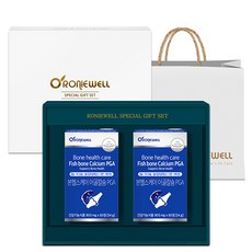 RONIEWELL 魚骨鈣PGA錠禮盒+禮品袋, 60顆, 2罐