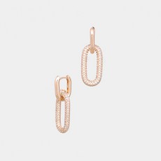 JUDY AND PAUL Diamant 曲線水晶垂墜耳環