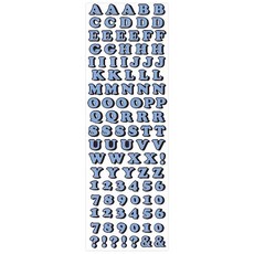 콩콩팬시 귀여운 컬러 영문 스티커, 블루, 5개