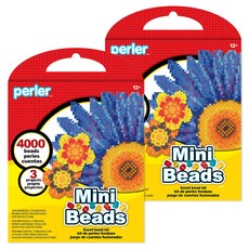 perler 迷你豆豆花朵製作套組, 2個, 混色