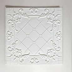 CCUMI Pomnara 裝飾雕刻瓷磚 CT-08SF, 40個, 白色的