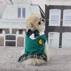 AMYLOVESPET 狗狗殭屍校園校服女裝連身裙, 混合色