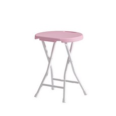 바우마켓 휴대용 간이 접이식 플라스틱 의자 1단, 핑크