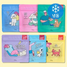 테이스트오브네이쳐 강아지 화식사료 버라이어티팩 6종 냉동, 닭, 오리, 칠면조, 돼지, 소, 양, 1세트, 100g