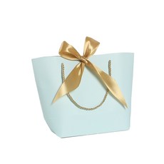 올하이 선물포장용 고급 종이 쇼핑백, 02하늘색, 5개