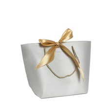 올하이 선물포장용 고급 종이 쇼핑백, 10회색, 5개