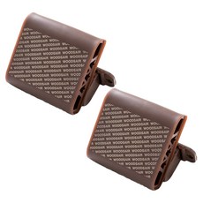 WOODSAIR 防夾門擋, 深棕色, 2入