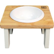 Happy Jeong Korea 寵物圓形碗餐桌 1口, 白色, 1個