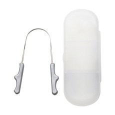 Living&do U型舌頭清潔器盒套組灰色, 1套