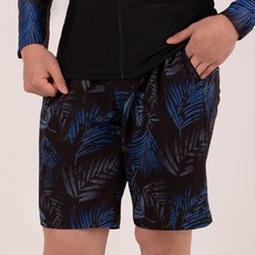 KOOGI ADVENTURE 男款樹葉印花沙灘短褲 LM-M0106