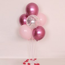 WOW PARTY KOREA 派對氣球架組, 鉻紫紅色、馬卡龍粉色、銀色, 3套