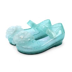 bimbobimba 女童花朵果凍瑪莉珍LED涼鞋