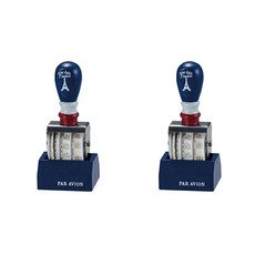 Mikael Ground日期辦公用印章 深藍色, 2個