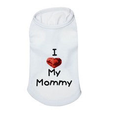 寵物 Artipet 簡約立體愛心背心, 媽咪 白色