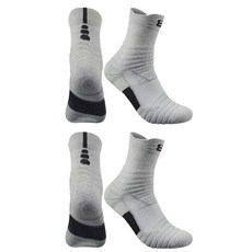 SNF 戶外跑步精英籃球襪 2 腿套組, 03灰色