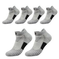 厚底籃球短襪 3雙, 03灰色