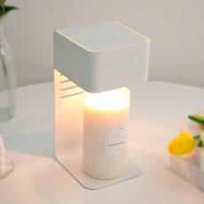 the Sweet 轉盤式開關加熱燭燈+蠟燭 L號+燈泡組 2入, 白色(燭燈)+Lemon Lavender(蠟燭)