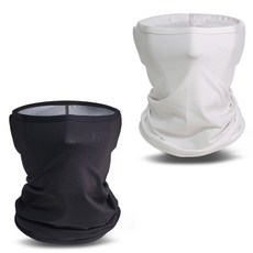 RAVER 防曬涼感透氣運動面罩 2入組, 白色 黑色, 1組