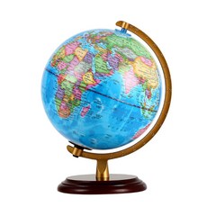 挑戰者發光英國球地球儀 20 x 26cm, 木材（基礎）