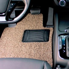 순수 코일 카매트 확장형 3p KE-76, 기아 K8 (택시) (2021년~), 베이지 + 브라운