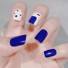 軟膠指甲套組, 1套, 10 藍色清潔