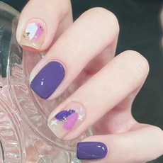 軟膠指甲套組, 1套, 14少女紫