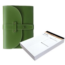 꼼꼬미 엣지 사첼 오거나이저 + 하루계획 절취노트 A5 5p 세트, 올리브 그린(오거나이저), 화이트(하루계획 절취노트), 1세트