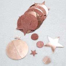 Mood Point 家庭派對星星掛旗 FREE, 5個, 玫瑰金