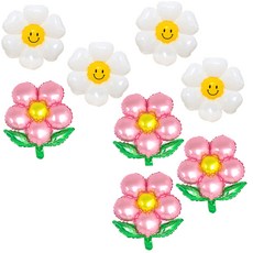 派對秀花銀箔氣球葉 4p + Daisy 小 4p 套裝, 粉紅色（葉）, 1套