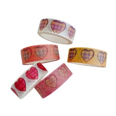 Happy J Daku Deco 心形膠帶 5 件套, 1套, 混合顏色