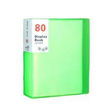 展示用A5透明文件夾 80頁, 綠色, 1個