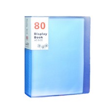 展示用 A5 透明文件夾 80p, 藍色, 1個