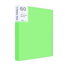 整潔的辦公桌 A4 透明文件 60p, 1個, 綠色