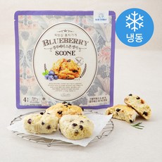 뚝방길홍차가게 블루베리 스콘 생지 4개입 (냉동), 320g, 1개