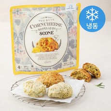 뚝방길홍차가게 옥수수치즈 스콘 생지 (냉동), 1개, 280g
