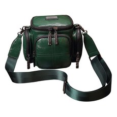 올하이 여성용 벨벳 카메라 파우치 가방, 03 짙은 녹색, 1개