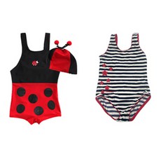 JOY MULTI 女孩童印花無袖泳衣 2入