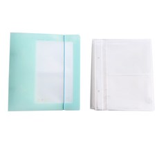 페이토 카드 스티커 엽서 보관 미니 앨범, 민트, 25매