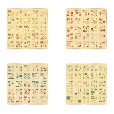 메이징초이스 복고 시리즈 빈티지 스티커 4종 x 25p 선물세트, 혼합색상, 1세트