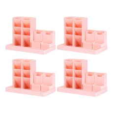 생각나래 생각정리 콤비네이션 플라스틱 펜 홀더, 핑크, 4개