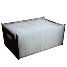 彩虹風琴夾 A4 48格, 黑色(外部), 白色(內部), 1個