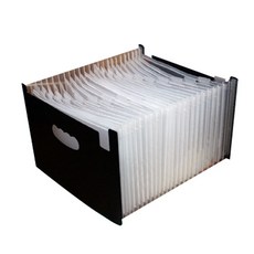 彩虹手風琴文件 A4 24 位, 1個, 黑色（外）、白（內）