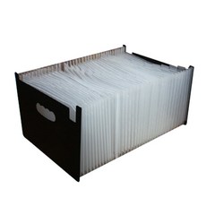 彩虹手風琴文件 A4 37 空間, 黑色（外）、白（內）, 1個