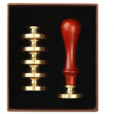 Mihwabujang 封蠟印章手柄 + 30mm印章頭 6件組, 1套, 08 溫暖的信